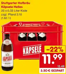 Netto Getränke Discount Stuttgarter Hofbräu Käpsele Helles Angebot