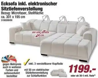 Poco Ecksofa inkl. elektronischer Sitztiefenverstellung Angebot