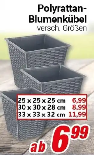 CENTERSHOP Polyrattan- Blumenkübel Angebot