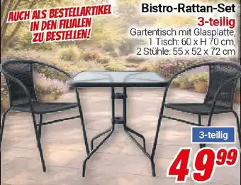 CENTERSHOP Bistro-Rattan-Set 3-teilig Angebot