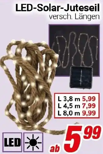 CENTERSHOP LED-Solar-Juteseil Angebot