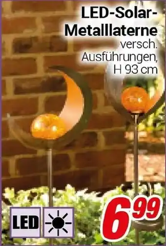 CENTERSHOP LED-Solar- Metalllaterne Angebot