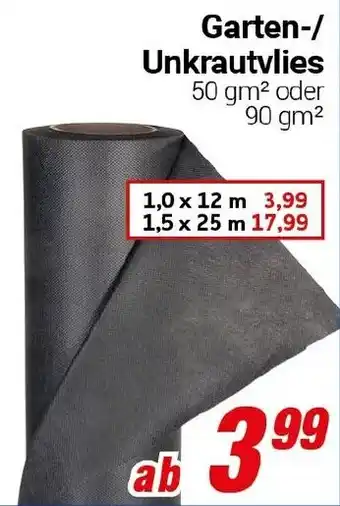 CENTERSHOP Garten-/ Unkrautvlies Angebot