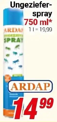 CENTERSHOP ARDAP Ungeziefer spray Angebot
