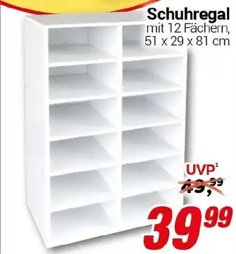 CENTERSHOP Schuhregal Angebot