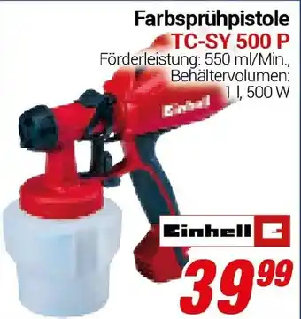 CENTERSHOP Einhell Farbsprühpistole TC-SY 500 P Angebot