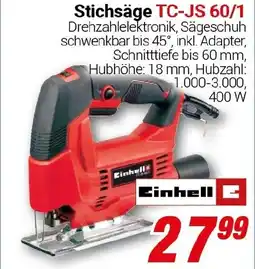 CENTERSHOP Einhell Stichsäge TC-JS 60/1 Angebot