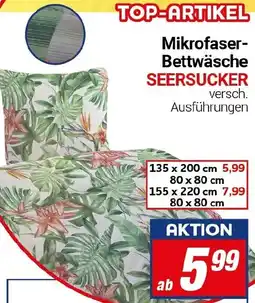 CENTERSHOP Mikrofaser- Bettwäsche SEERSUCKER Angebot