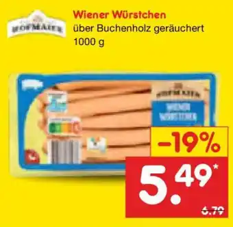 Netto Marken-Discount Hofmaier Wiener Würstchen Angebot