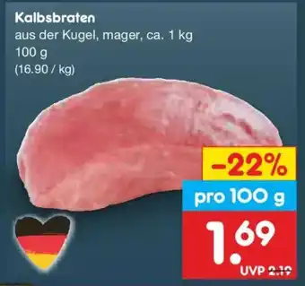 Netto Marken-Discount Kalbsbraten Angebot