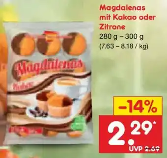Netto Marken-Discount Magdalenas mit Kakao oder Zitrone Angebot