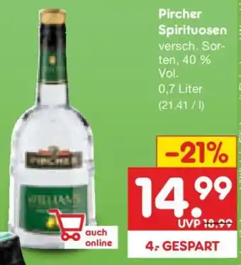 Netto Marken-Discount Pircher Spirituosen Angebot