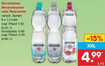 Netto Marken-Discount Gerolsteiner Mineralwasser oder Nearwater Angebot