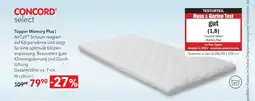 Matratzen Concord Concord topper memory plus Angebot