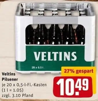 REWE City Veltins Pilsener 20x0,5L Angebot