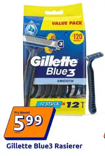 Action Gillette Blue3 Rasierer Angebot
