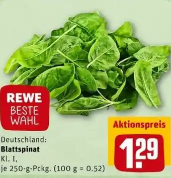 REWE City Blattspinat 250g Angebot