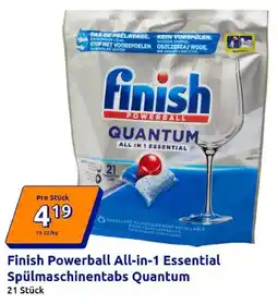 Action Finish Powerball All-in-1 Essential Spülmaschinentabs Quantum Angebot