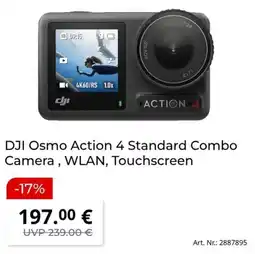 MediaMarkt DJI Osmo Action 4 Standard Combo Camera, WLAN, Touchscreen Angebot