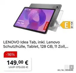 MediaMarkt LENOVO Idea Tab, inkl. Lenovo Schutzhülle, Tablet, 128 GB, 11 Zoll Angebot