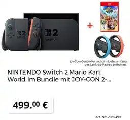 MediaMarkt NINTENDO Switch 2 Mario Kart World im Bundle mit JOY-CON 2 Angebot
