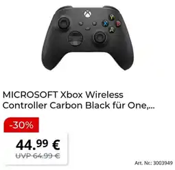 MediaMarkt MICROSOFT Xbox Wireless Controller Carbon Black für One Angebot