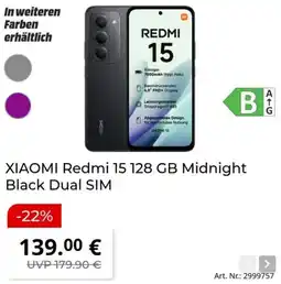 MediaMarkt XIAOMI Redmi 15 128 GB Midnight Black Dual SIM Angebot