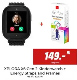 MediaMarkt XPLORA X6 Gen 2 Kinderwatch + Energy Straps and Frames Angebot