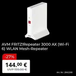MediaMarkt AVM FRITZ!Repeater 3000 AX (Wi-Fi 6) WLAN Mesh-Repeater Angebot