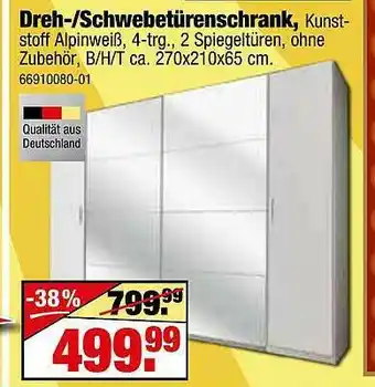 SB Lagerkauf Dreh- Oder Schwebetürenschrank Angebot