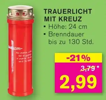KODi TRAUERLICHT MIT KREUZ Angebot
