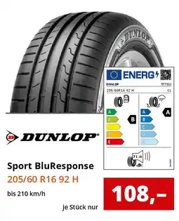 Reifen1+ DUNLOP Sport BluResponse Angebot