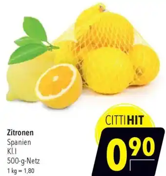 CITTI Markt Zitronen Angebot