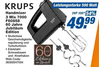 Expert KRUPS Handmixer 3 Mix 7000 F60858 60 Jahre Jubiläum Edition Angebot