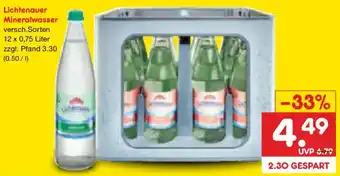Netto Marken-Discount Lichtenauer Mineralwasser Angebot