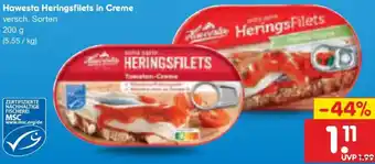 Netto Marken-Discount Hawesta Heringsfilets in Creme Angebot