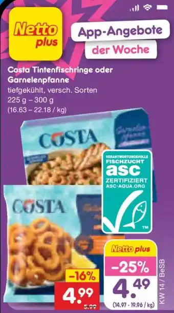 Netto Marken-Discount Costa Tintenfischringe oder Garnelenpfanne Angebot