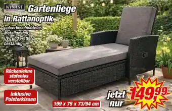 Posten Börse KYNAST Gartenliege in Rattanoptik Angebot