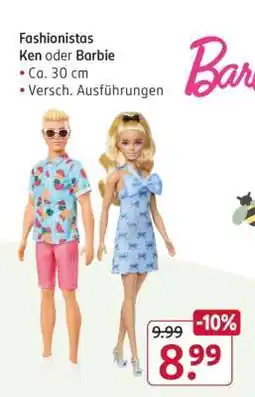 Rossmann Fashionistas Ken oder Barbie Angebot
