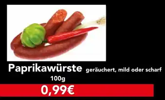 CAP Markt Paprikawurste 100g Angebot