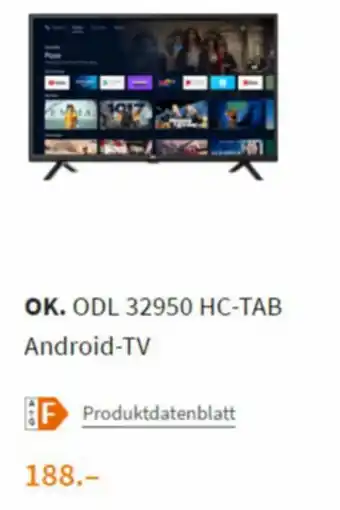 Saturn OK. ODL 32950 HC-TAB Android-TV Angebot