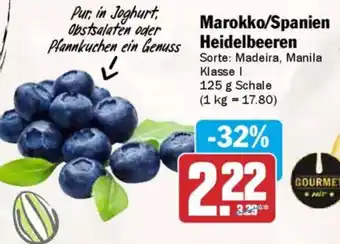 AEZ Marokko/Spanien Heidelbeeren Angebot