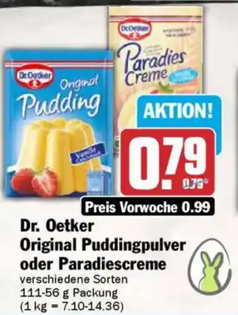 AEZ Dr. Oetker Original Puddingpulver oder Paradiescreme Angebot