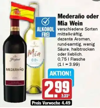 AEZ Mederaño oder Mia Wein Angebot