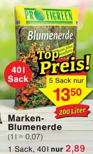 Wiglo Wunderland PROFIGREEN Marken Blumenerde Angebot