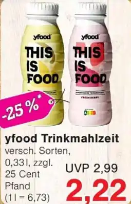 Wiglo Wunderland yfood Trinkmahlzeit Angebot