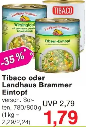Wiglo Wunderland Tibaco oder Landhaus Brammer Eintopf Angebot