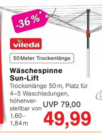 Wiglo Wunderland vileda Wäschespinne Sun-Lift Angebot