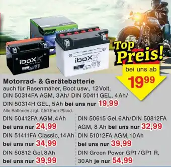 Wiglo Wunderland Motorrad- & Gerätebatterie Angebot