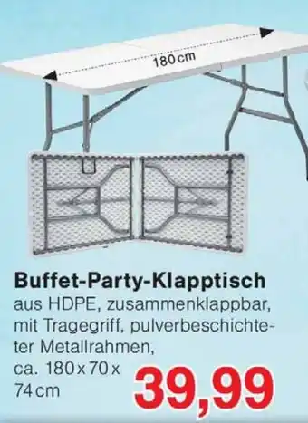 Wiglo Wunderland Buffet-Party-Klapptisch Angebot